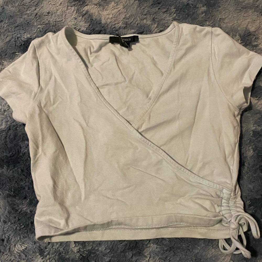 Light blue crop top